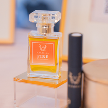 Load image into Gallery viewer, Marbella Perfumes FIRE Eau de Toilette bottle, Elements of You Hawaiian collection, handcrafted spicy floral fragrance
